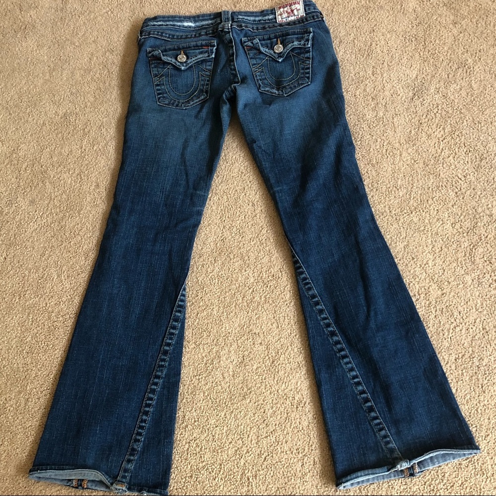 True religion low rise bootleg jeans